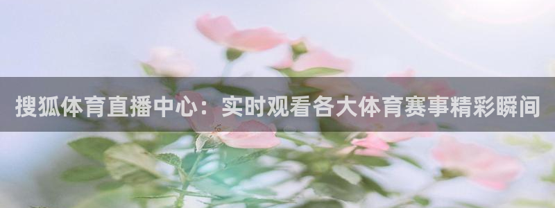 火凤体育nba直播：搜狐体育直播中心：实时观看各大体育赛事精彩瞬间